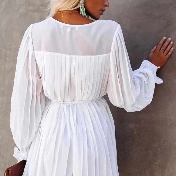 Boardwalk Beauty White Belted Mini Dress - Picture 8 of 11